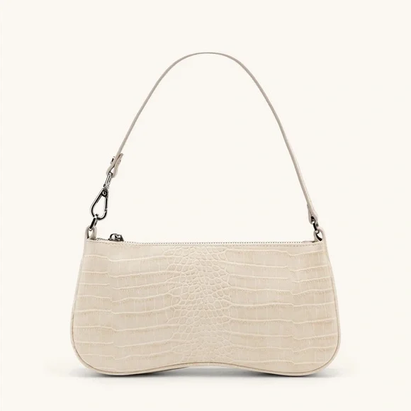 JW PEI Eva Shoulder Bag - Ivory Croc - Picture 3 of 3